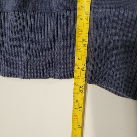 RW & Co Men's Navy Blue Long Sleeve V-Neck 100% Cotton Pullover Sweater Causal - Picture 9 of 9